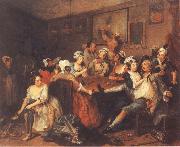William Hogarth A Rake-s Progress,Tavern Scene Spain oil painting artist